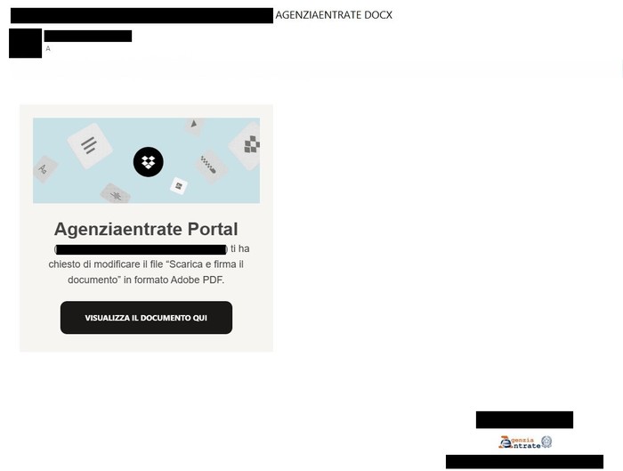 Avviso dell’Agenzia delle entrate